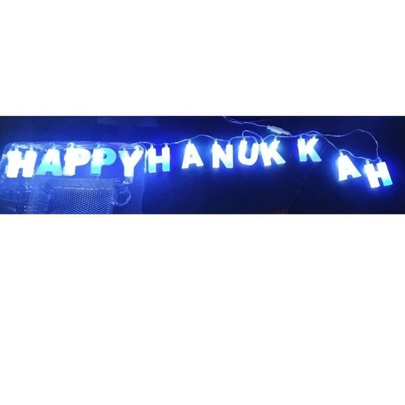 Philips Happy Hanukkah Lights Letters That Spell "Happy Hanukkah" Tested & Works - Picture 4 of 7